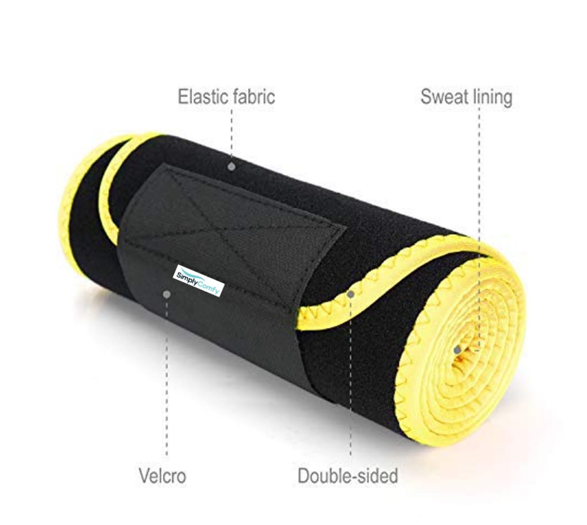 Simply Comfy Sweat Belt Waist Trainer Body Shaper Slimming Belt Corset